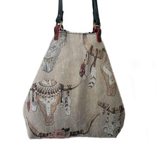 Cargar imagen en el visor de la galería, Bolso mujer tela reversible grande Bruna y Olvido